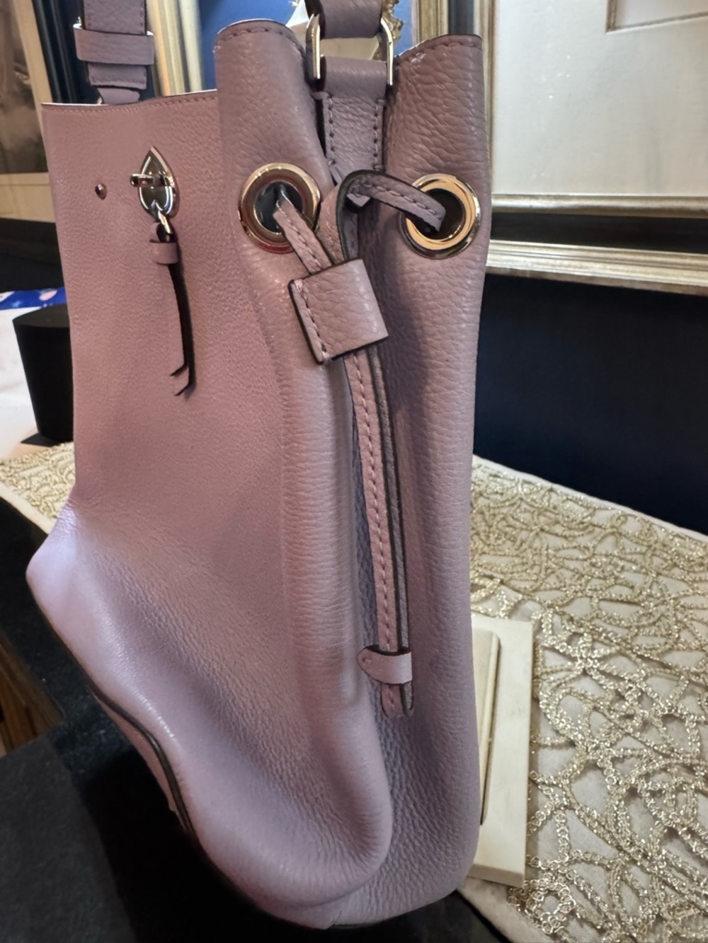 kate spade lavender pebbled leather shoulder bag - Picture 3 of 12
